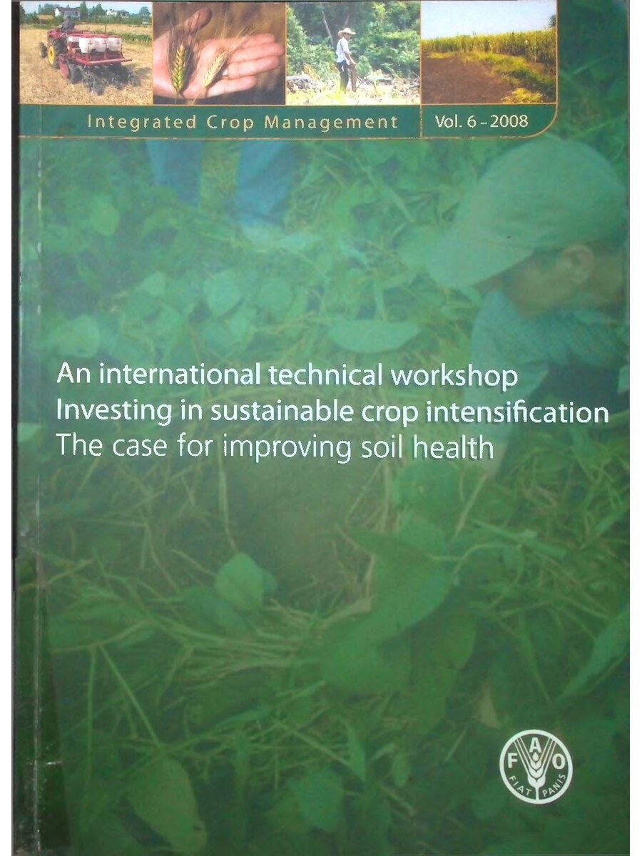 First page of An international technical workshop investing in sustainable crop intensification: The case for improving soil health