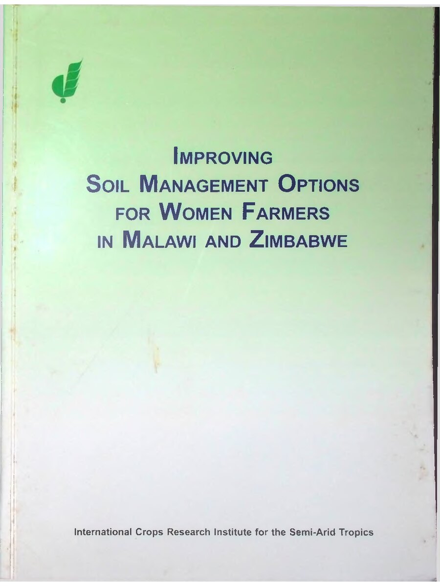 First page of Improving Soil Management Options for Women Farmers in Malawi in and Zimbabwe
