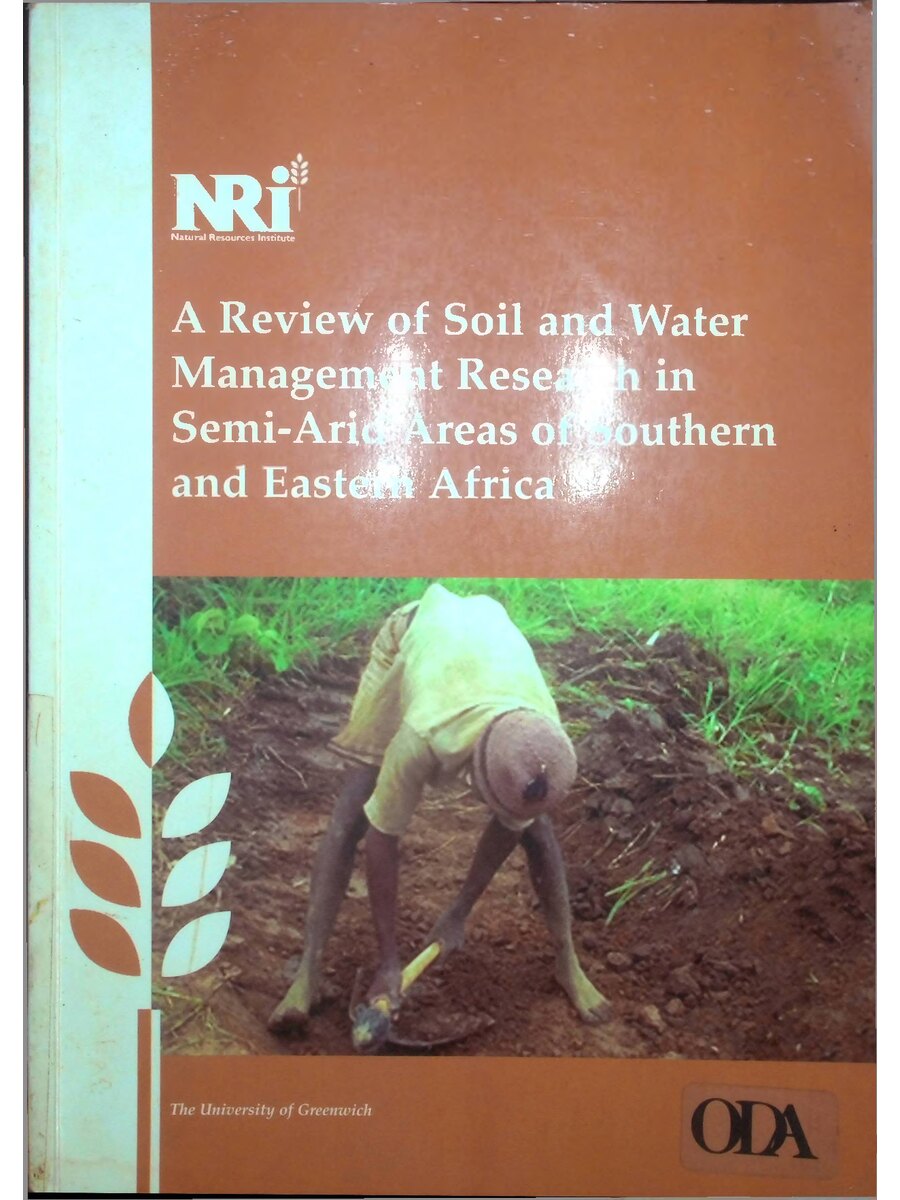 First page of A Review of Soil and Water Management Research in Semi-Arid Areas of Southern and Eastern Africa