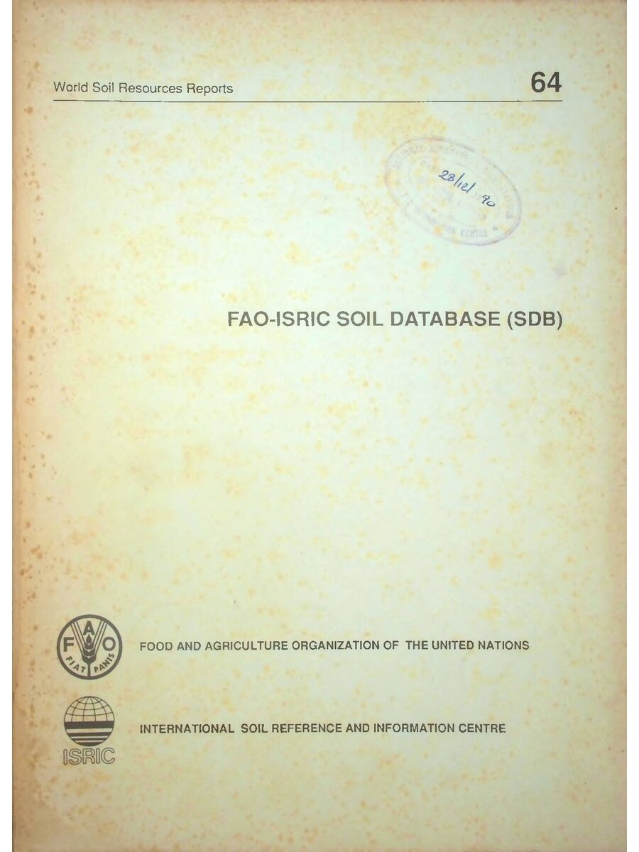 First page of FAO-ISRIC Soil Database