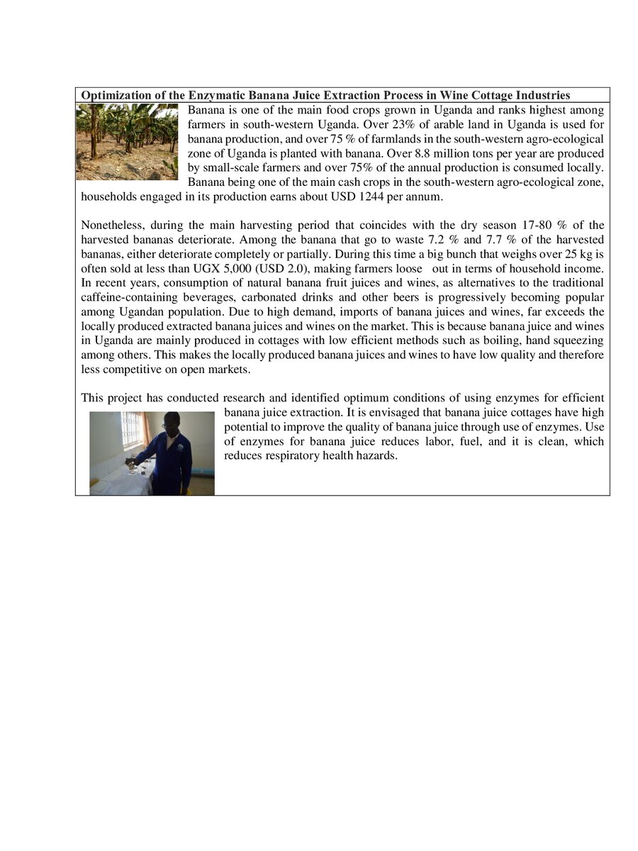 First page of Optimization of the Enzymatic Banana Juice Extraction Process in Wine Cottage Industries