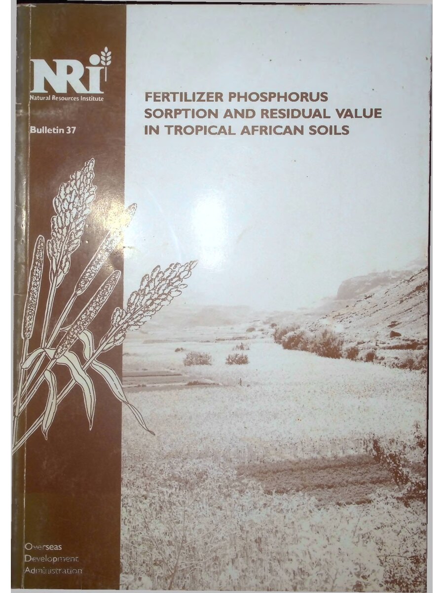 First page of Fertiliser Phosphorus Sorption and Residual Value in Tropical African Soils