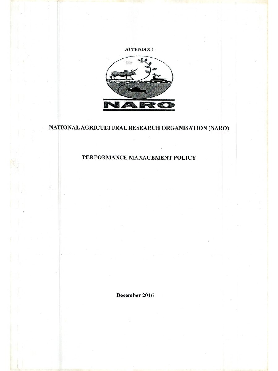 First page of Performance Managemnt Policy
