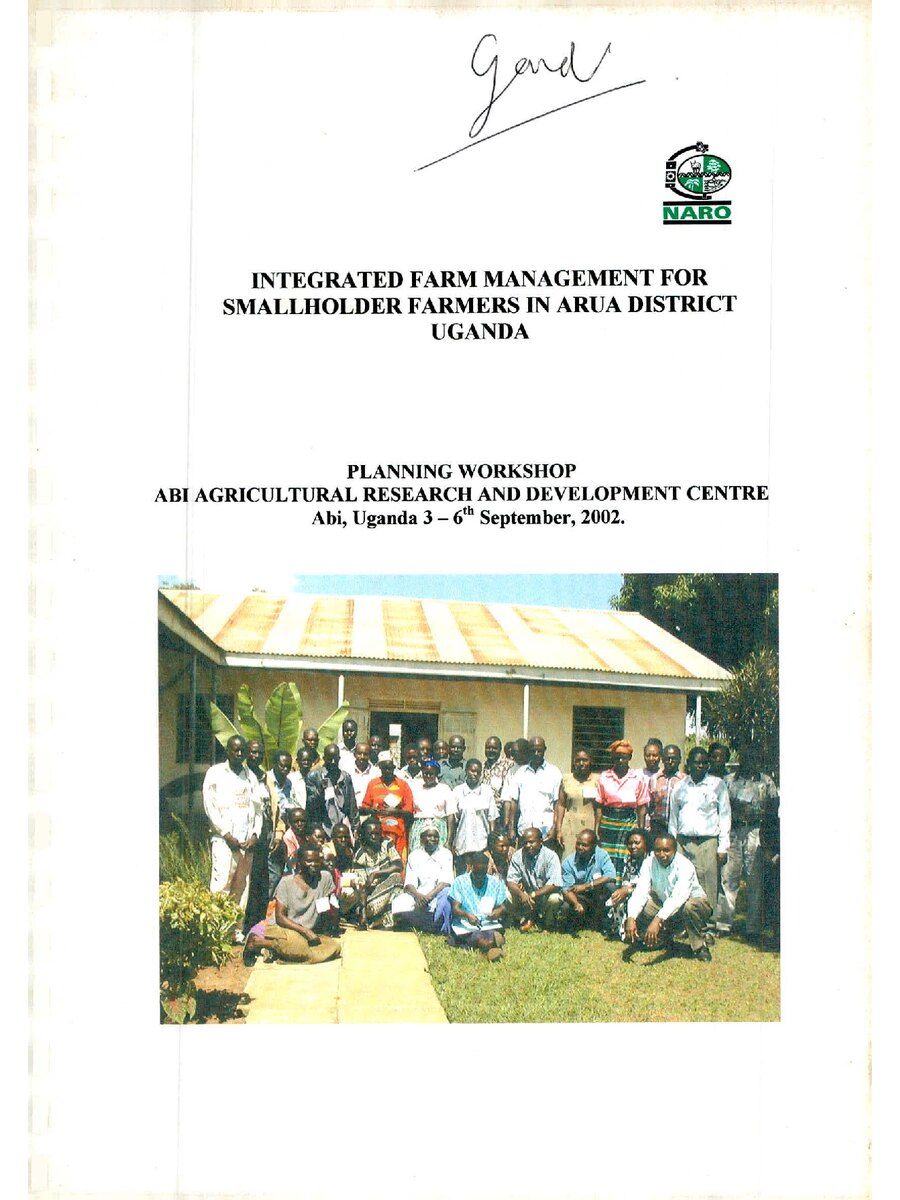 First page of Integrated Farm Management for Smallholder Farmers in Arua District