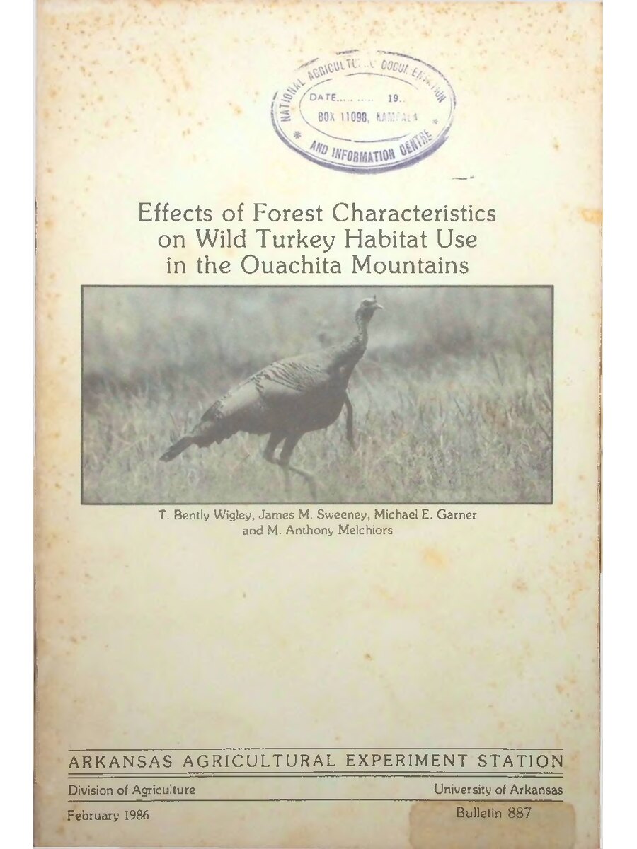 First page of Effects of Forest Characteristics on Wild Turkey Habitat Use in the Ouachita Mountains