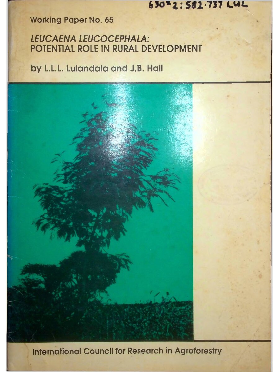 First page of Leucaena Leucocephala: Potential Role in Rural Development