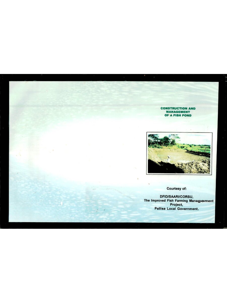 First page of Construction and Management of a Fish Pond